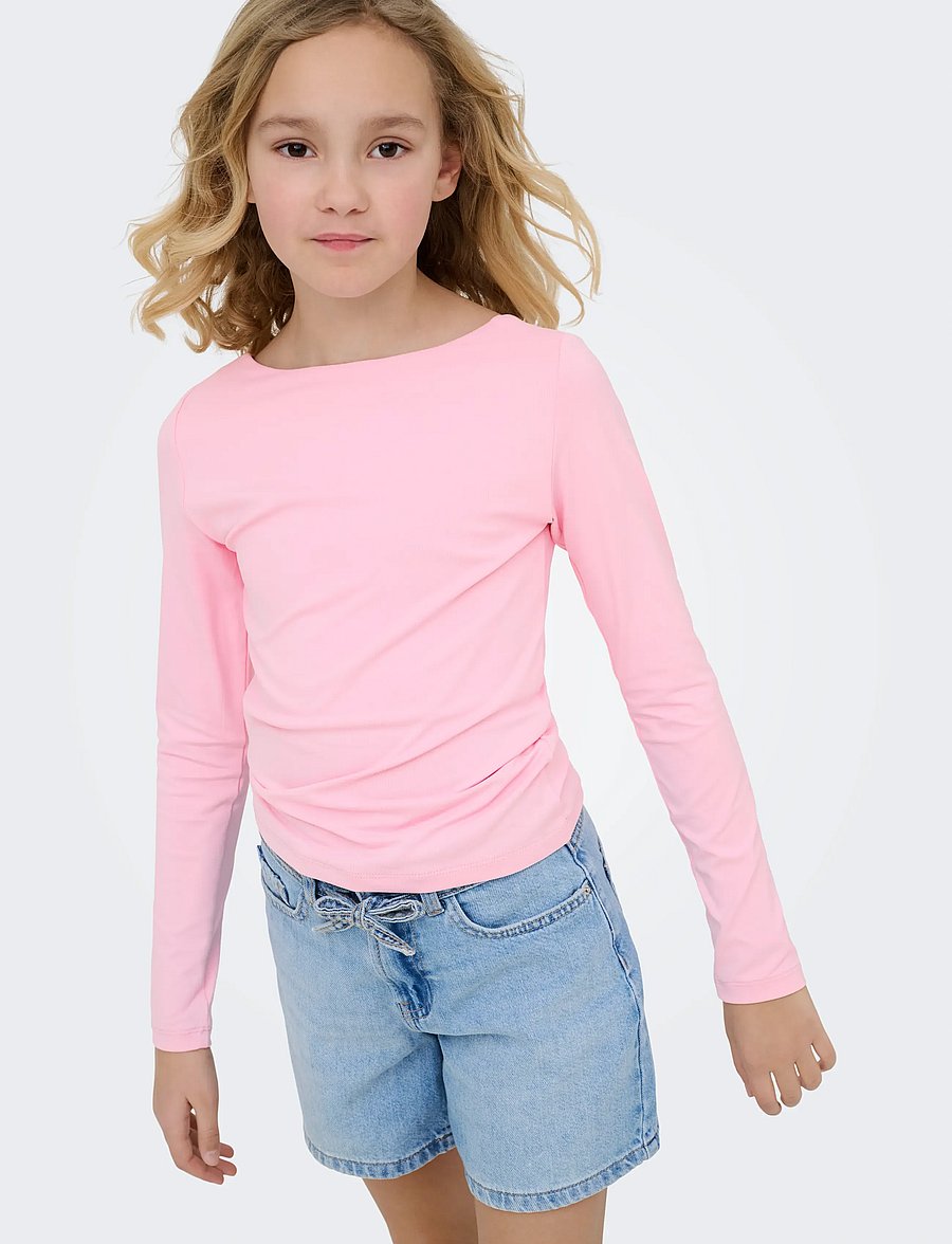 Kids Only - KOGEA L/S 2-WAYS FIT TOP JRS NOOS - langærmede t-shirts - romance rose - 5