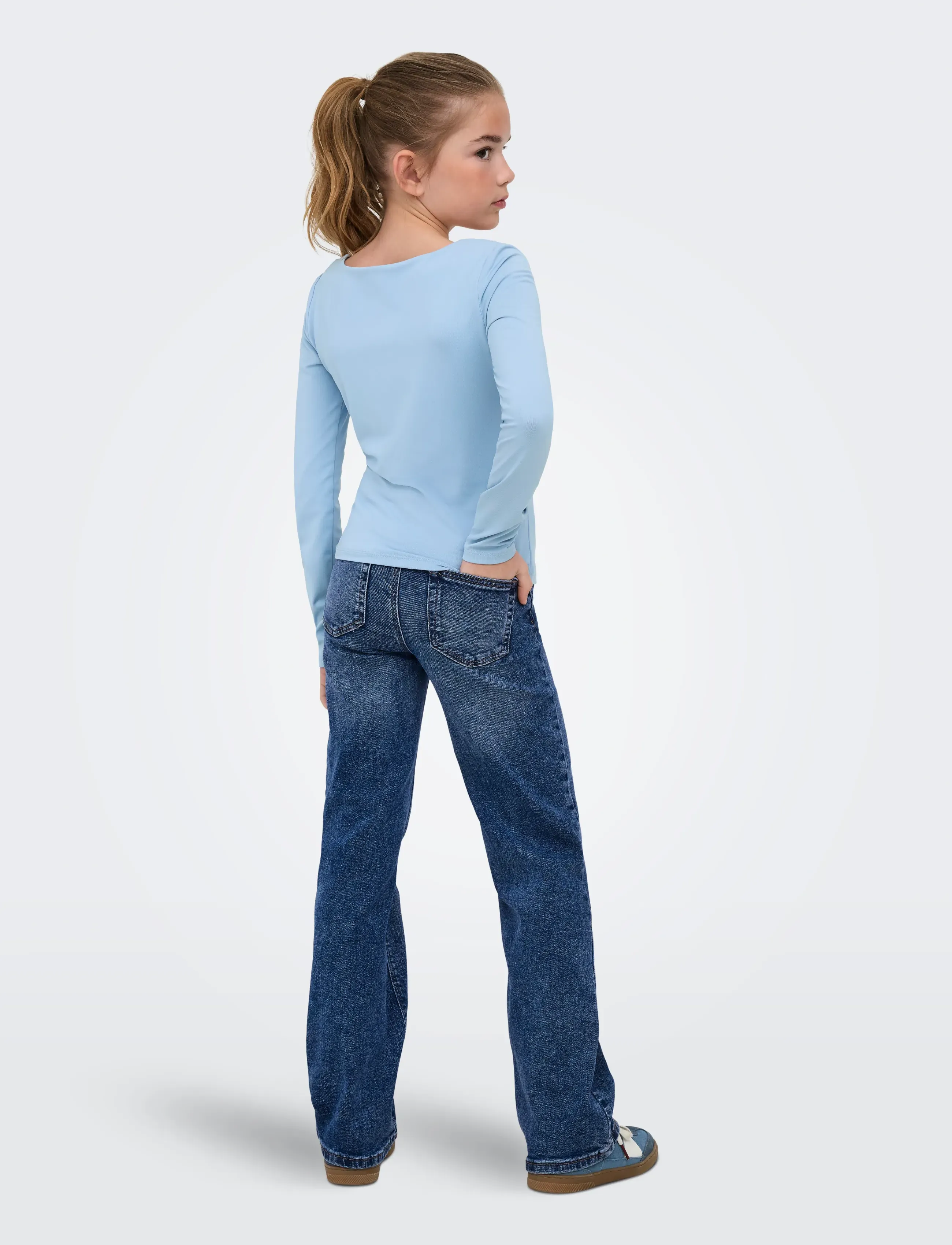 Kids Only - KOGEA L/S 2-WAYS FIT TOP JRS NOOS - langärmelig - soft chambray - 3