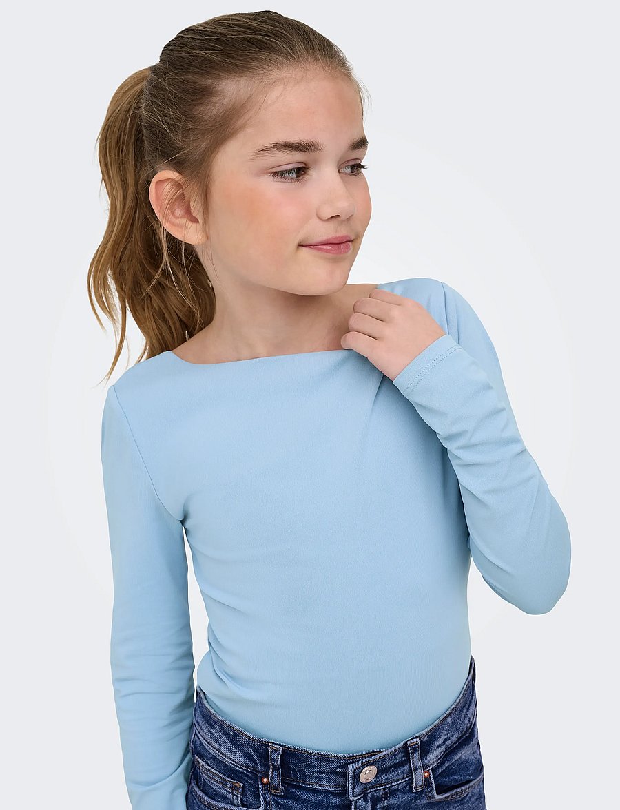 Kids Only - KOGEA L/S 2-WAYS FIT TOP JRS NOOS - langärmelig - soft chambray - 5