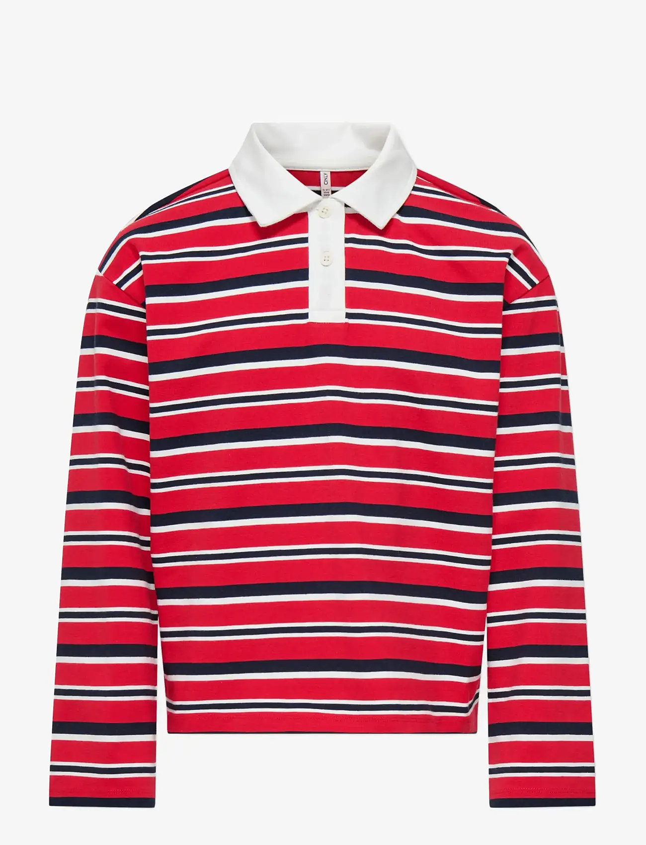 Kids Only - KOGRUBY LIFE L/S BOXY POLO SHIRT JRS - długi rękaw koszulki polo - salsa - 1