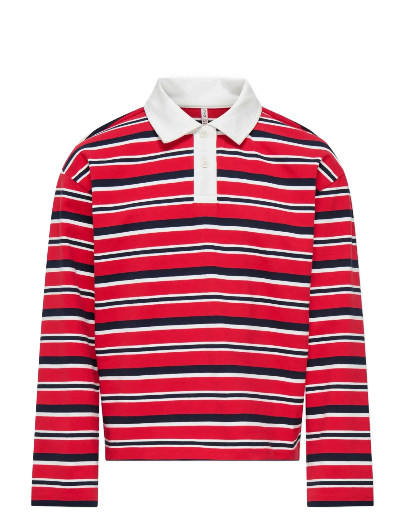 Kids Only KOGRUBY LIFE L/S BOXY POLO SHIRT JRS - Oberteile - SALSA / red