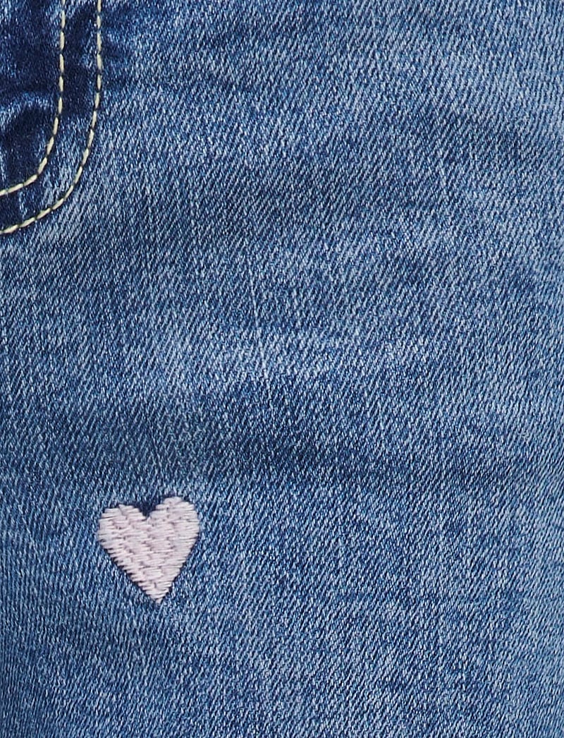 Kids Only - KMGJUICY WIDE LEG HEART EMB JEANS NOOS - vida jeans - light medium blue denim - 2