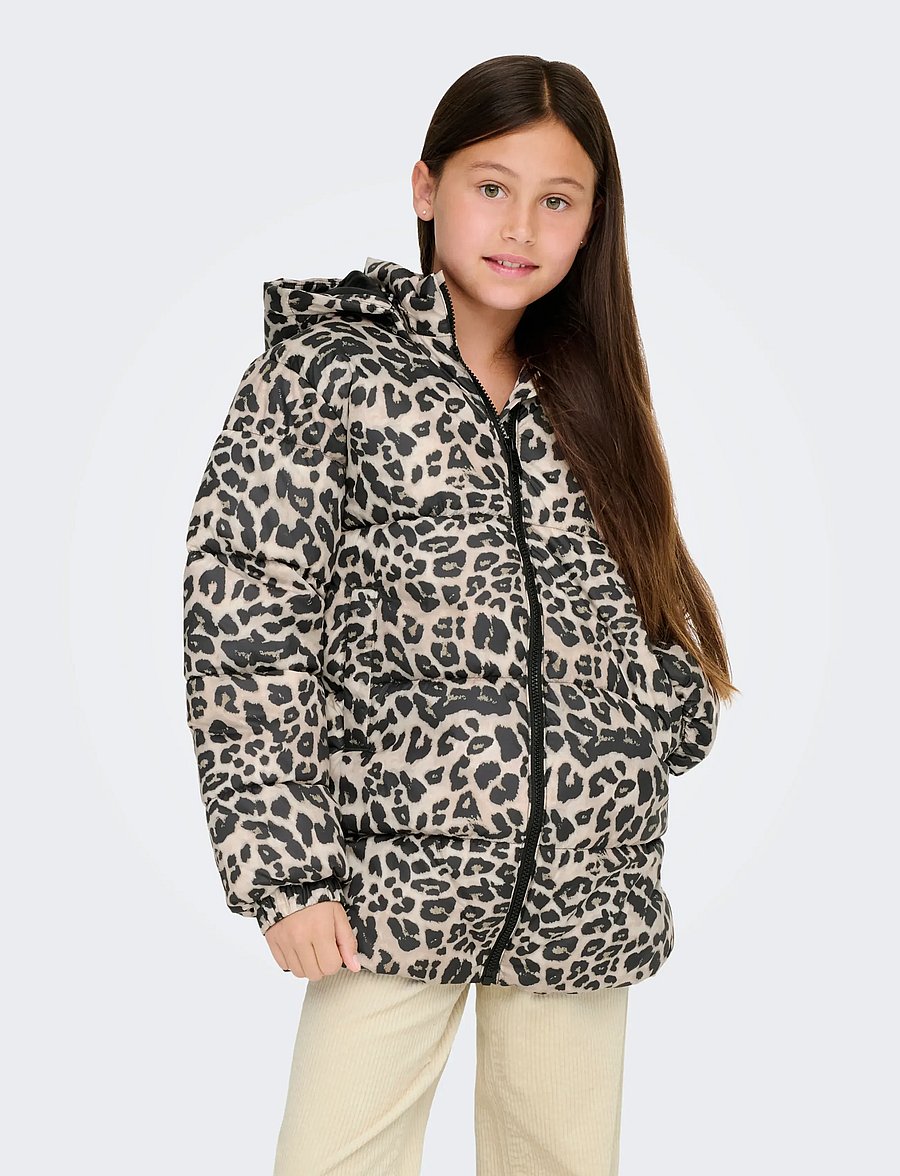Kids Only - KOGDALIA PUFFER AOP JACKET CS OTW - talvejoped - silver mink - 0