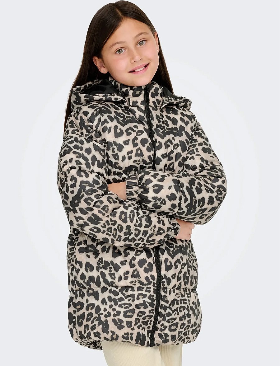 Kids Only - KOGDALIA PUFFER AOP JACKET CS OTW - talvejoped - silver mink - 4