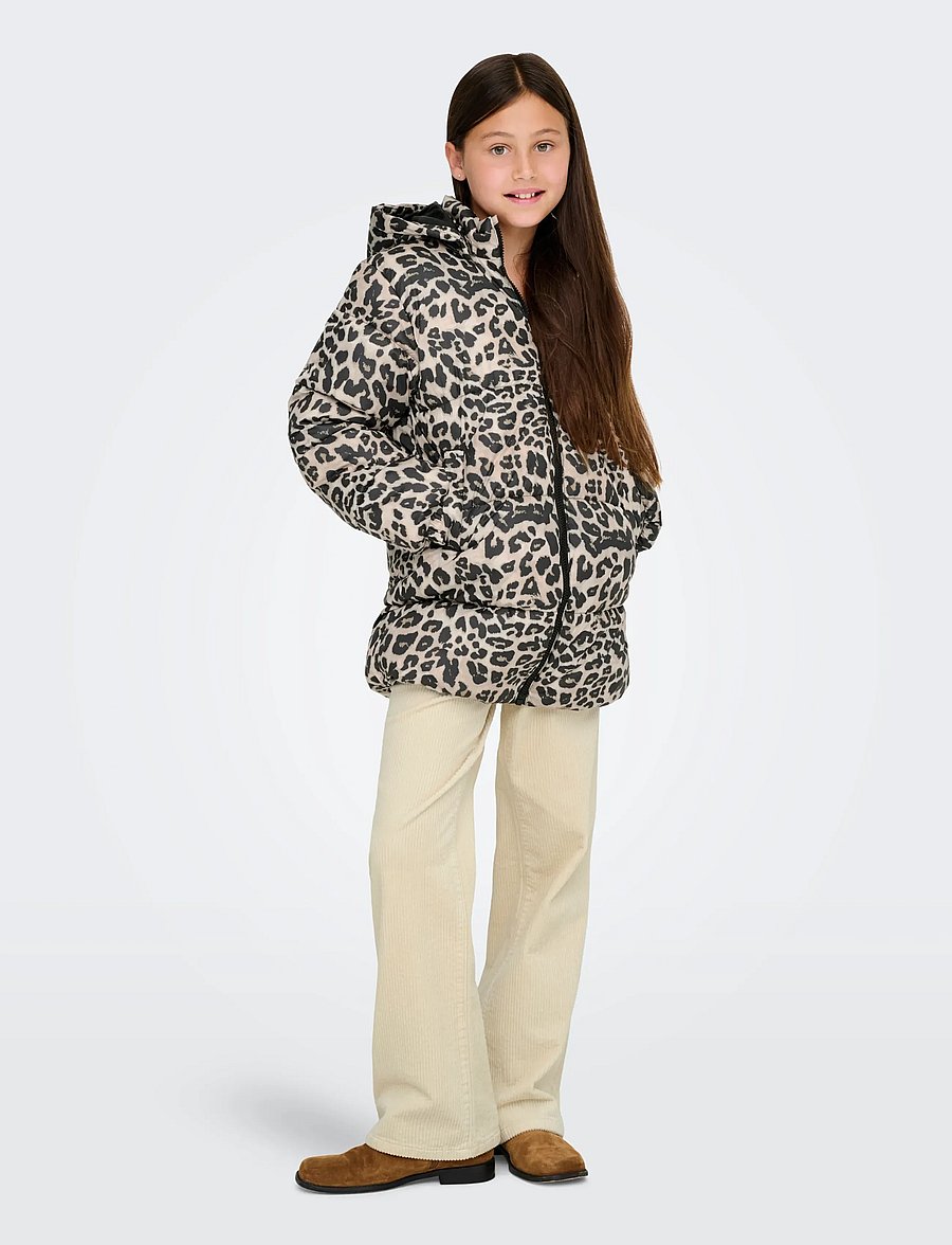 Kids Only - KOGDALIA PUFFER AOP JACKET CS OTW - talvejoped - silver mink - 5