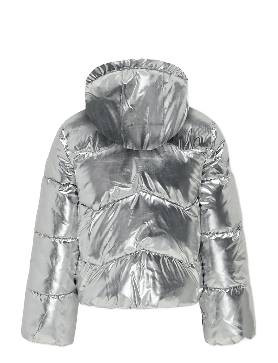Kids Only - KOGPEARL PUFFER HOOD JACKET CS OTW - daunen- und steppjacken - silver - 1