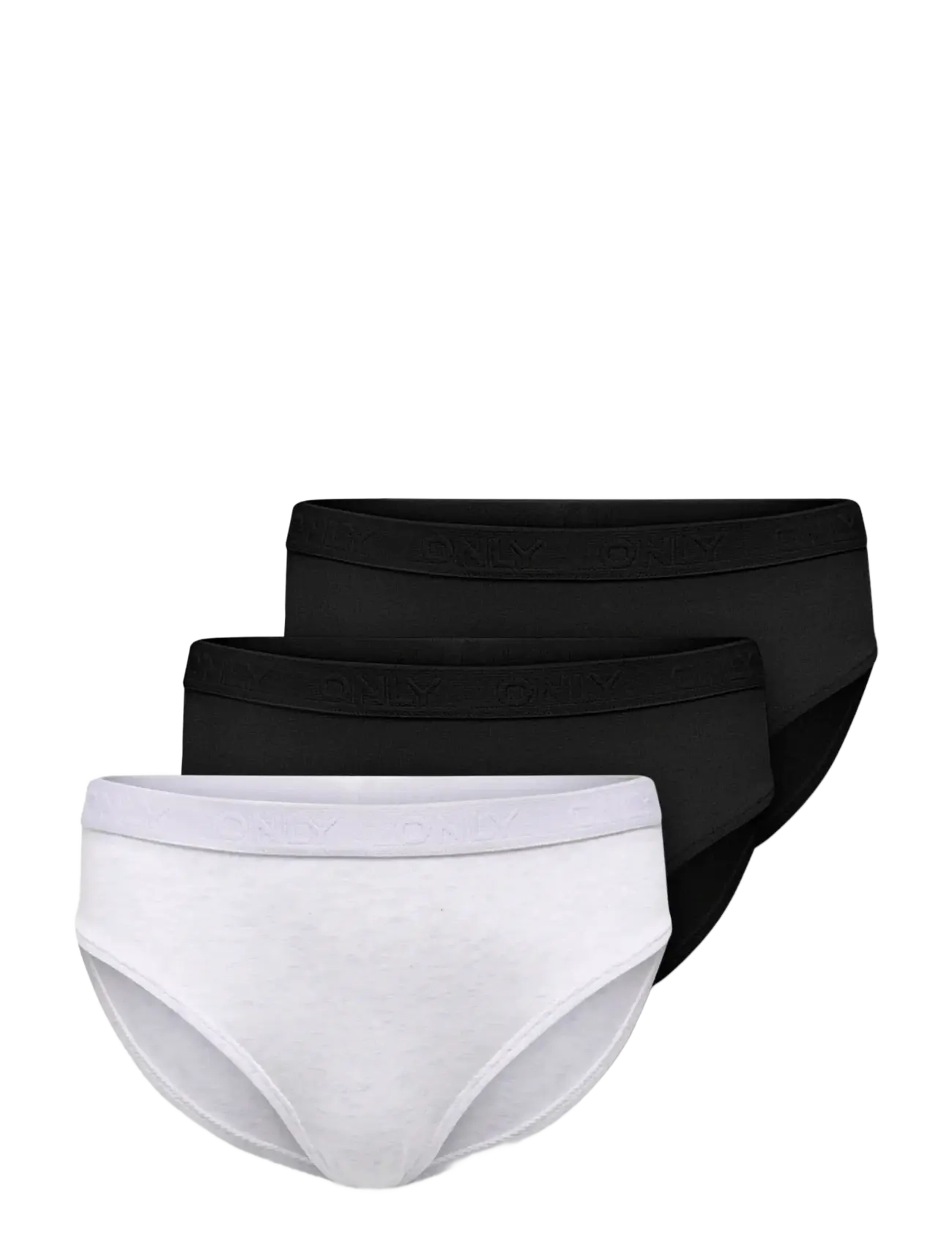 Kids Only KOGLOLA 3-PACK LOGO BRIEFS ACC NOOS - Underkläder - SUPER LIGHT GREY MELANGE / black