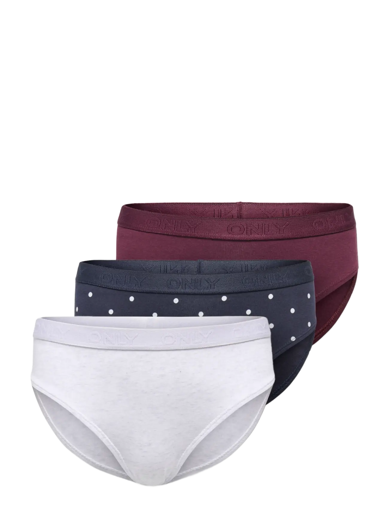 Kids Only KOGLOLA 3-PACK LOGO BRIEFS ACC NOOS - Shoppa efter storlek - FIG / burgundy