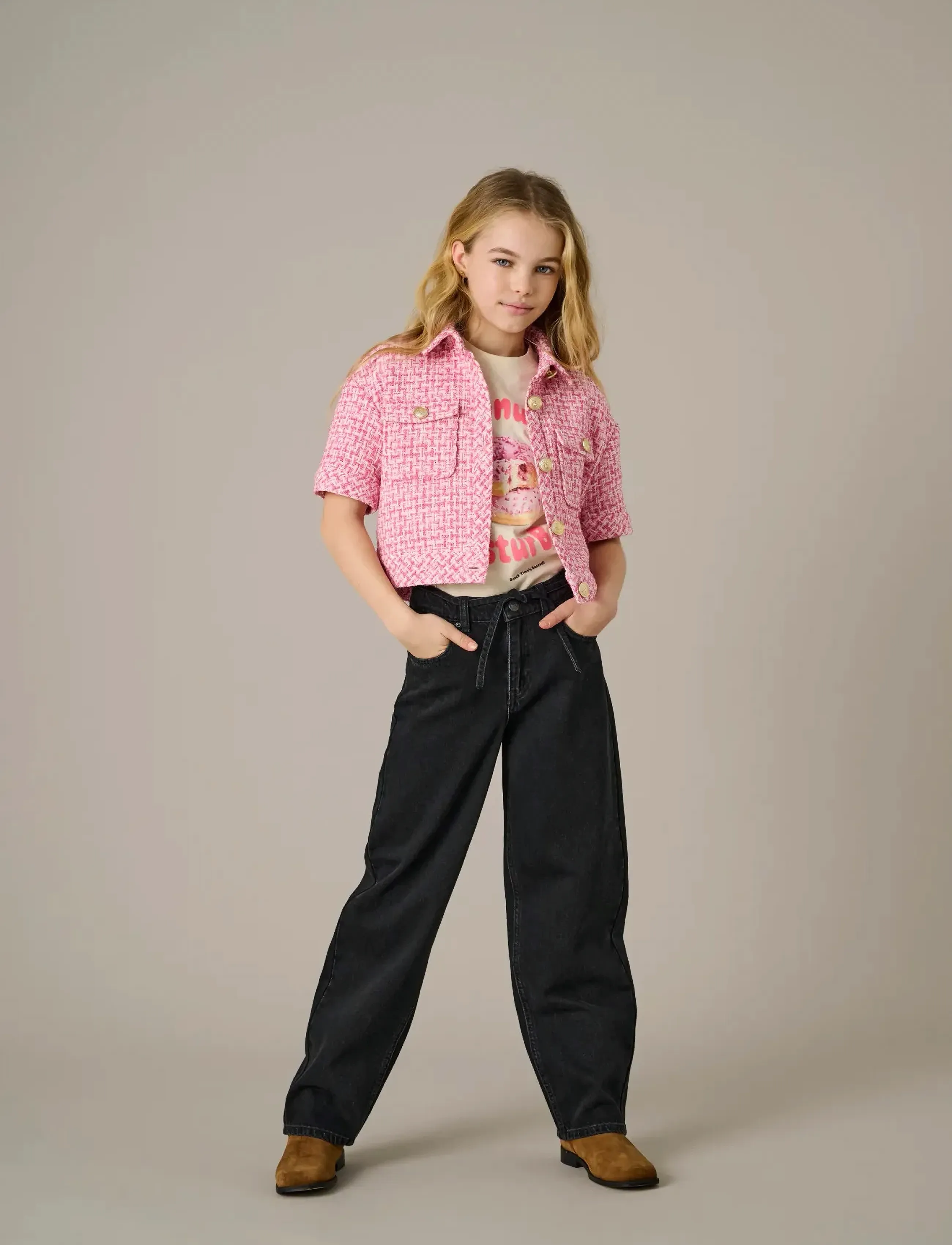 Kids Only KOGGIANNA MW STRAIGHT DNM PIM216 - Underdele - WASHED BLACK / black
