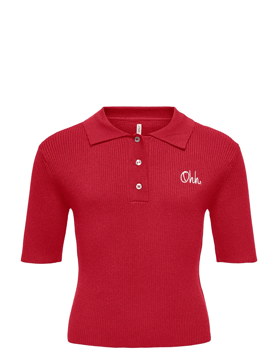 Kids Only - KOGNATASCHA SS POLO SHIRT KNT - kortærmede poloer - salsa - 0
