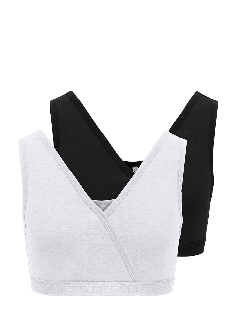 Kids Only - KOGLOLA 2-P REVERSIBLE LOGO TOP ACC NOOS - overdele - super light grey melange - 0