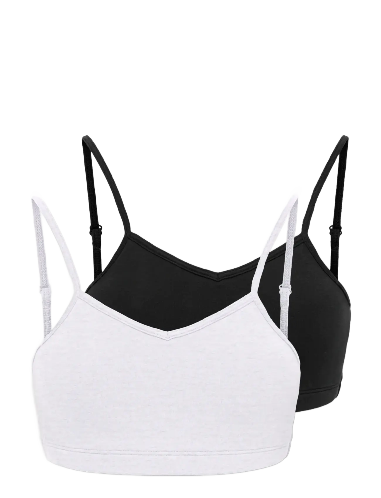 Kids Only KOGLOLA 2-PACK PADDED TOP ACC - Basics - SUPER LIGHT GREY MELANGE / black