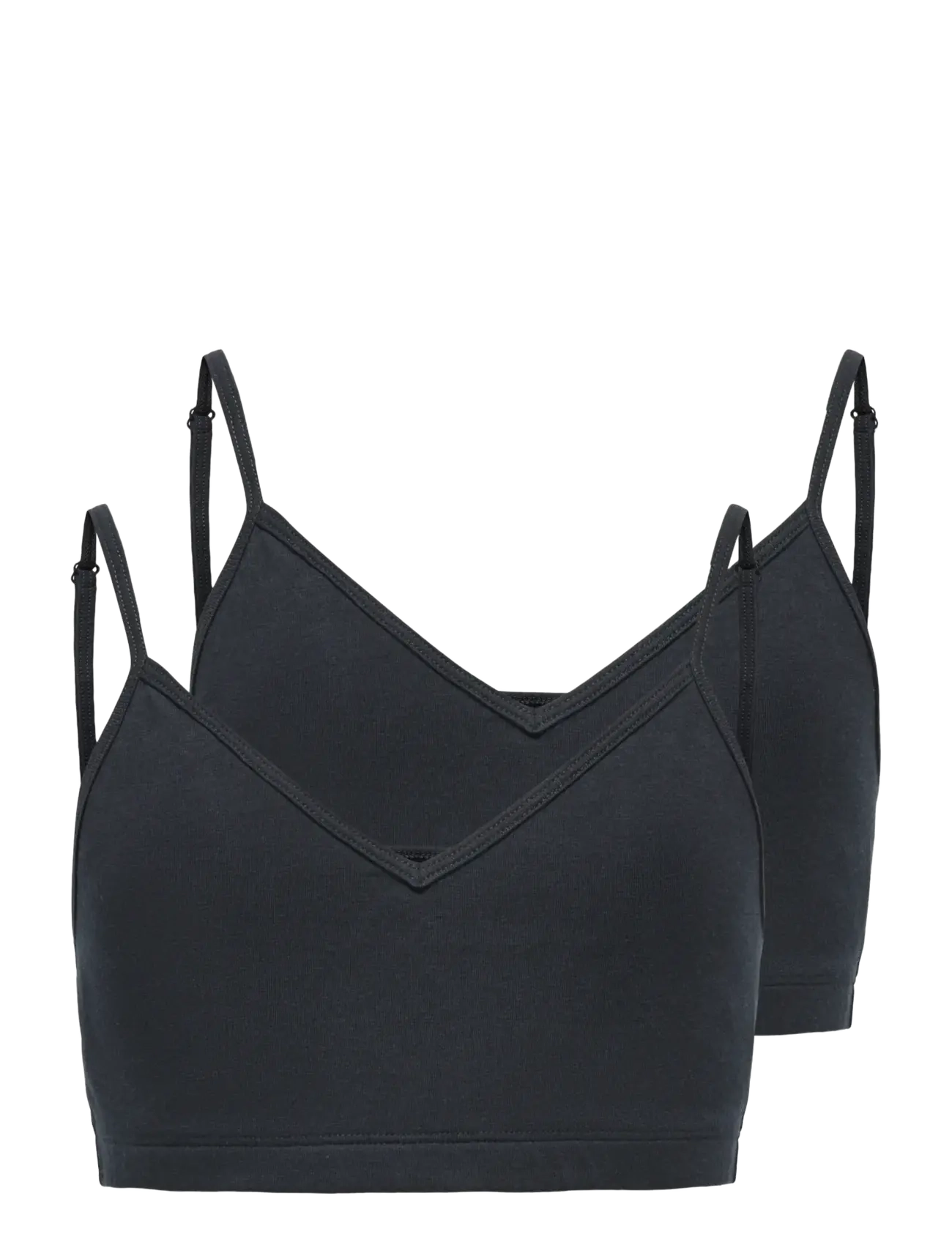 Kids Only KOGLOLA 2-PACK PADDED TOP ACC - Undertøj - BLACK / black