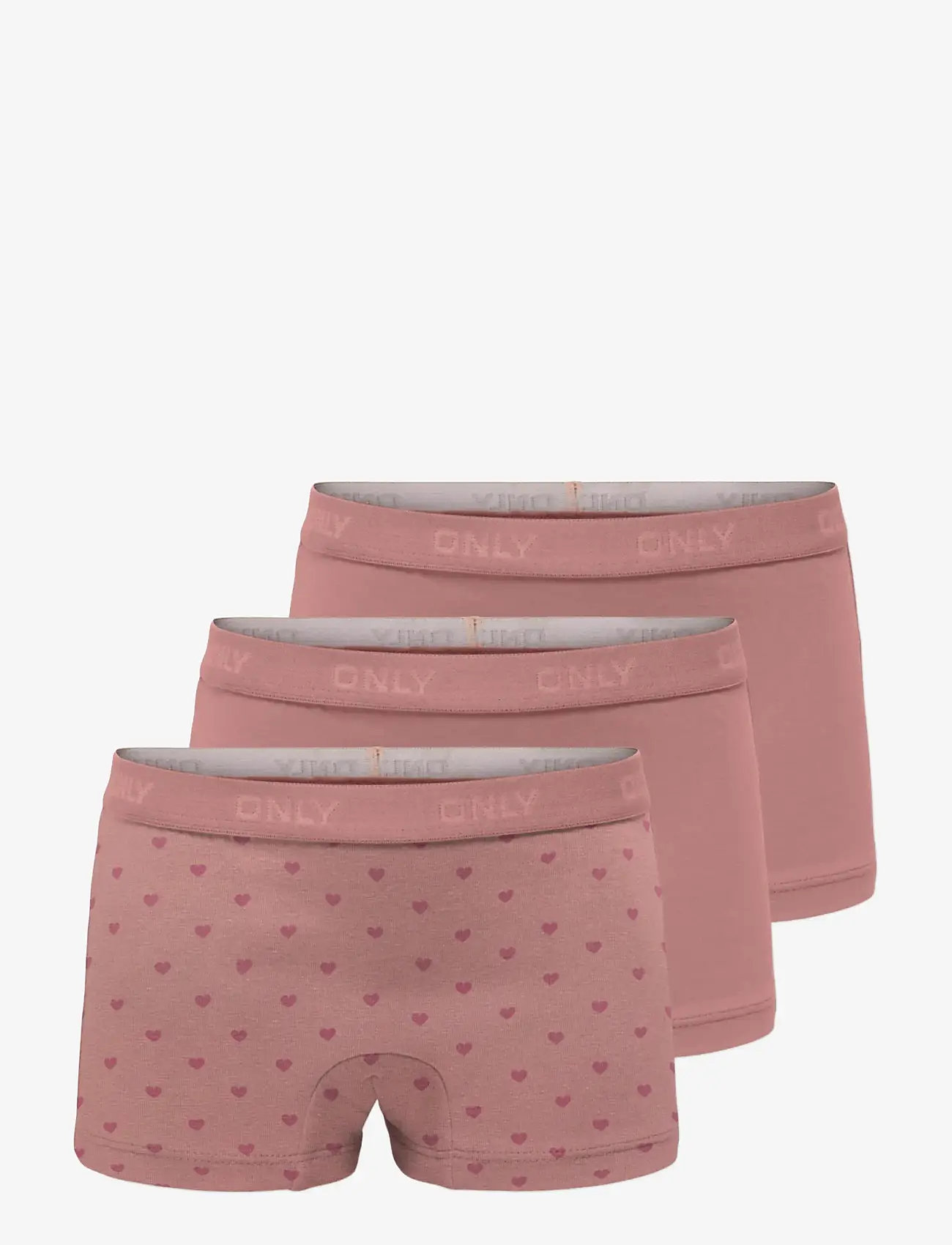 Kids Only - KMGLOLA 3-PACK LOGO HIPSTER ACC - pesu - ash rose - 0