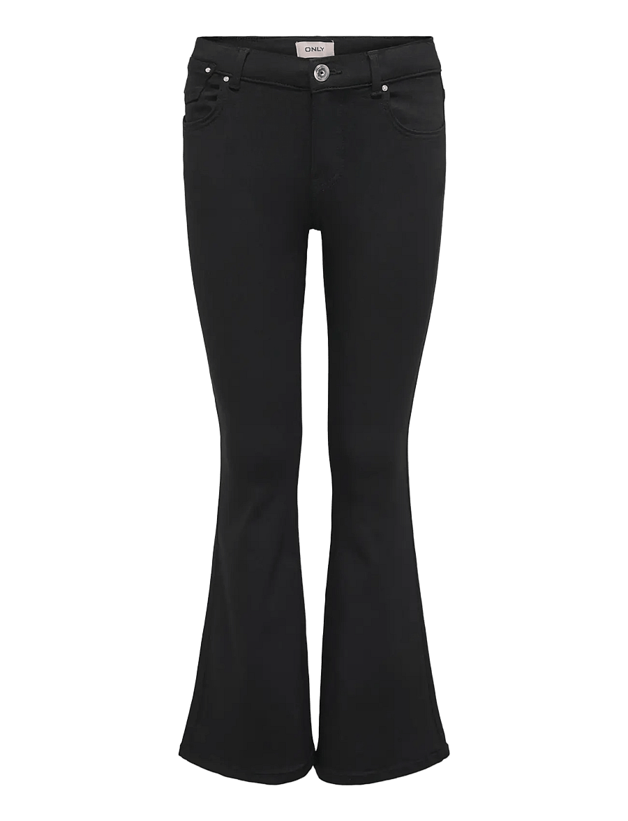 Kids Only - KOGJACKSON MID FLARED 4EVER BLACK DNM - alt laienevad teksad - black denim - 0