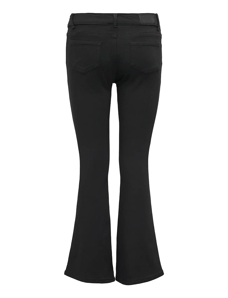 Kids Only - KOGJACKSON MID FLARED 4EVER BLACK DNM - alt laienevad teksad - black denim - 1