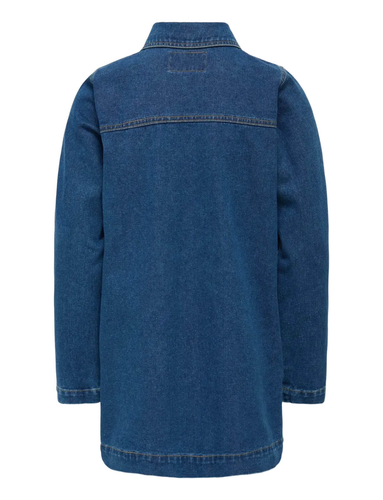 Kids Only - KOGBELLE L/S SHORT DRESS DNM GUA - langärmelige freizeitkleider - medium blue denim - 1