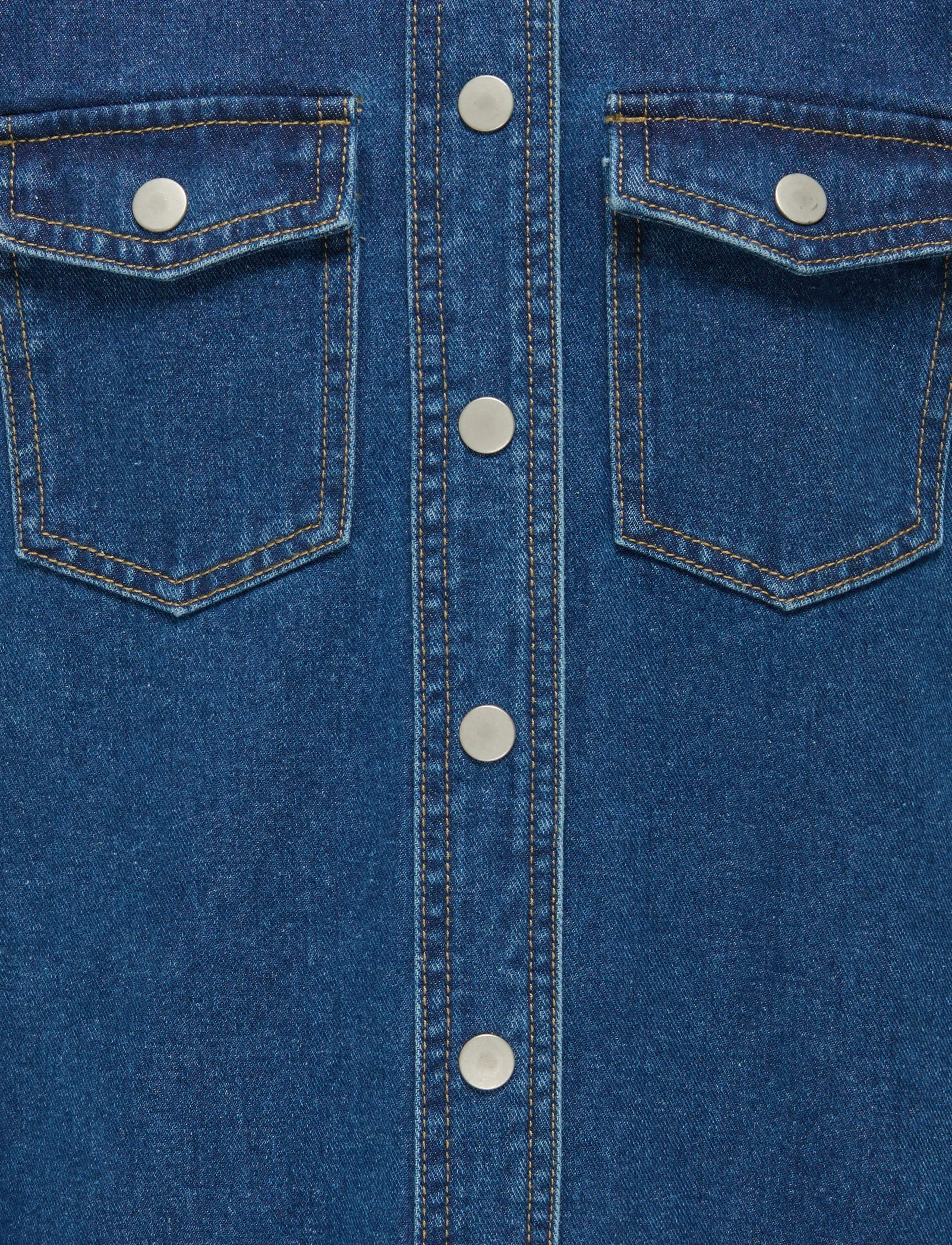 Kids Only - KOGBELLE L/S SHORT DRESS DNM GUA - langärmelige freizeitkleider - medium blue denim - 2