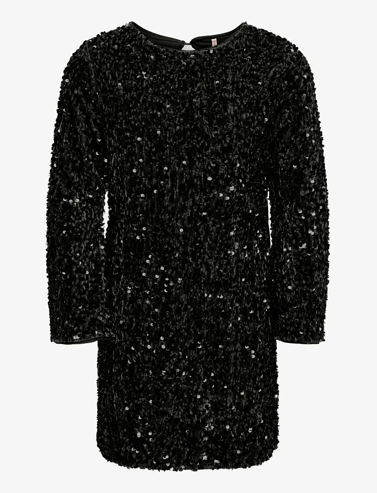 Kids Only - KOGCONFIDENCE LIFE LS SEQ FLRD DRESS JRS - partykleider - black - 1