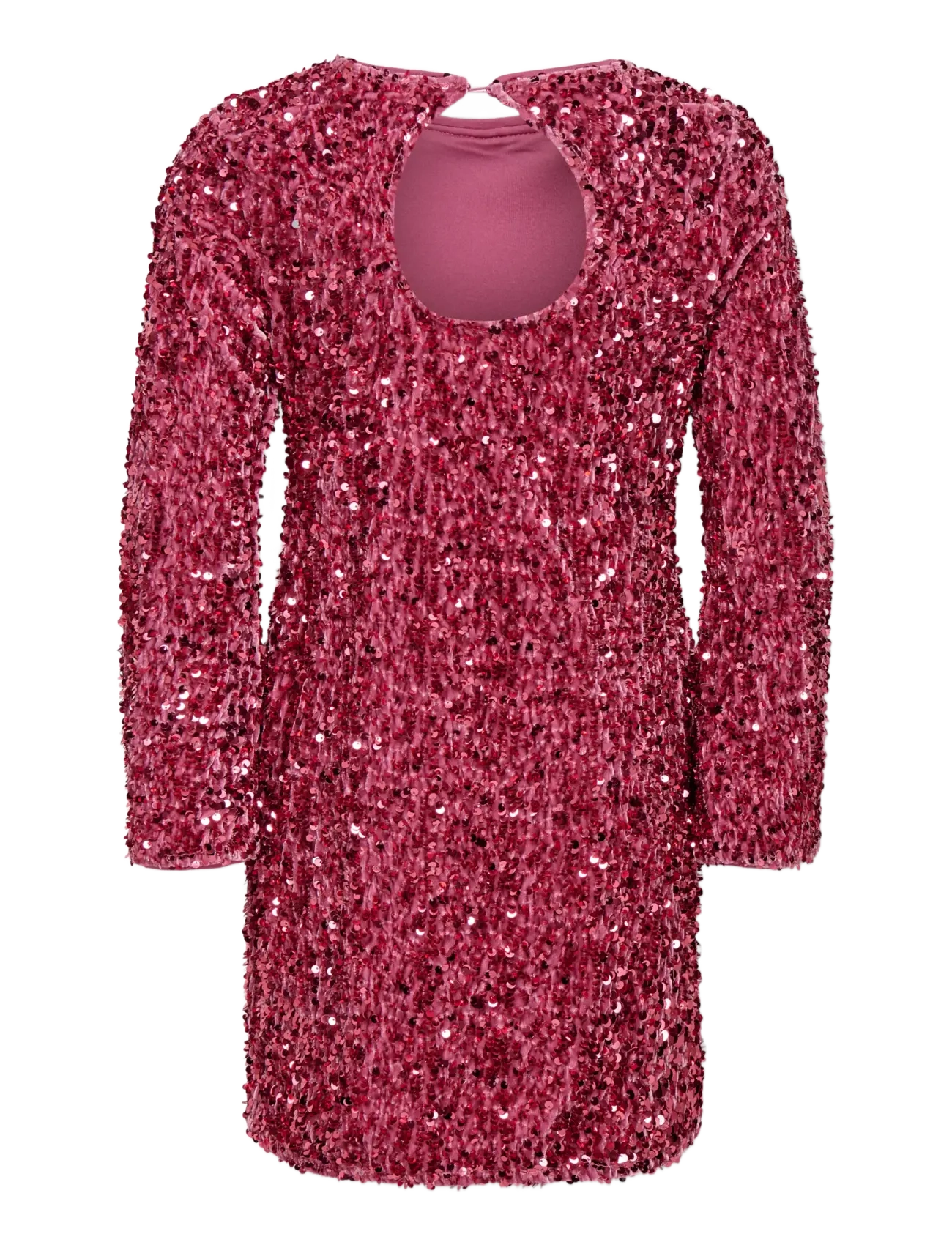 Kids Only - KOGCONFIDENCE LIFE LS SEQ FLRD DRESS JRS - peokleidid - rose wine - 2