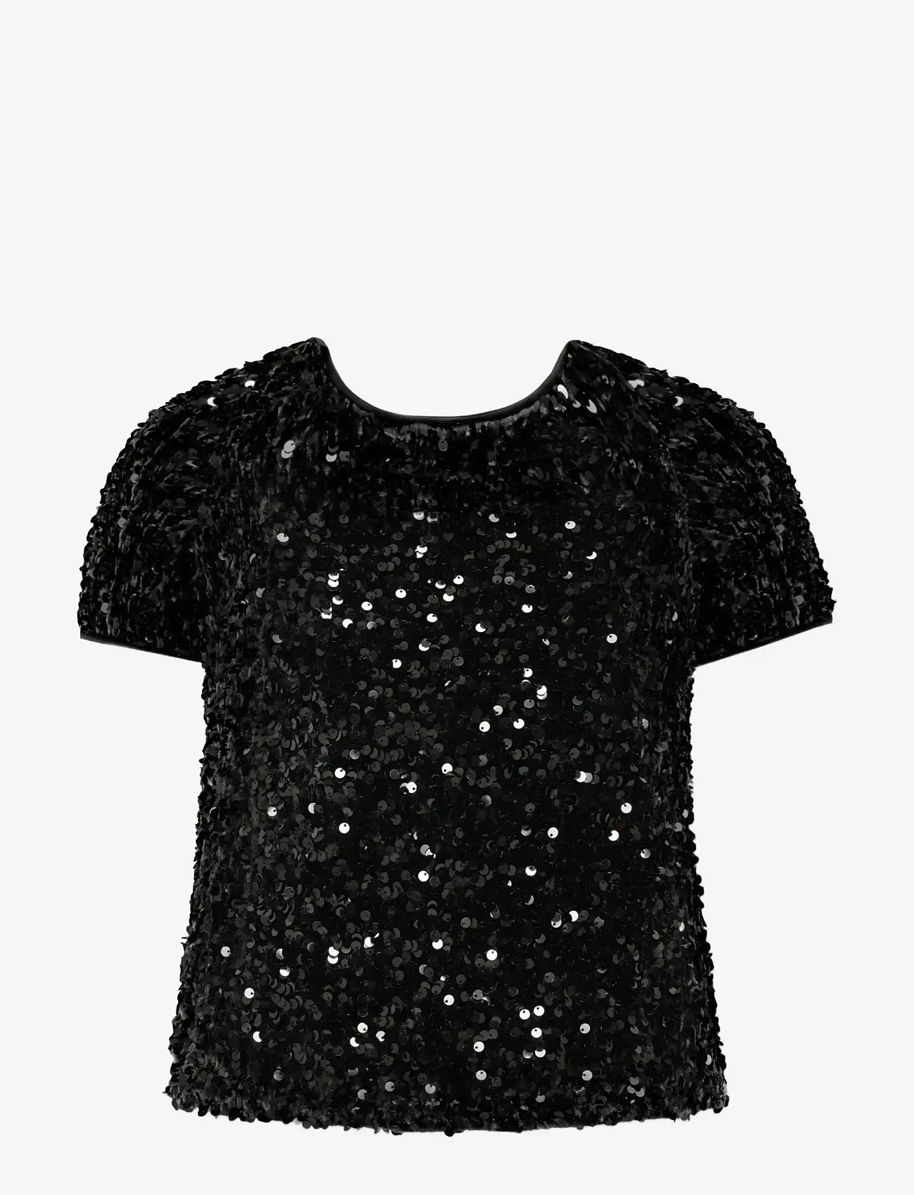 Kids Only - KOGCONFIDENCE LIFE SEQUIN S/S TOP JRS - lühikeste varrukatega t-särgid - black - 0