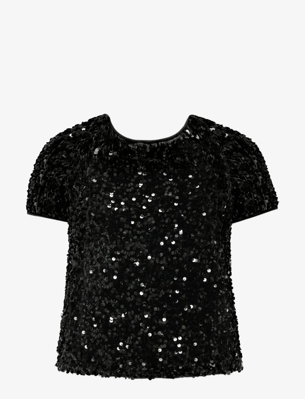Kids Only - KOGCONFIDENCE LIFE SEQUIN S/S TOP JRS - kurzärmelige - black - 0