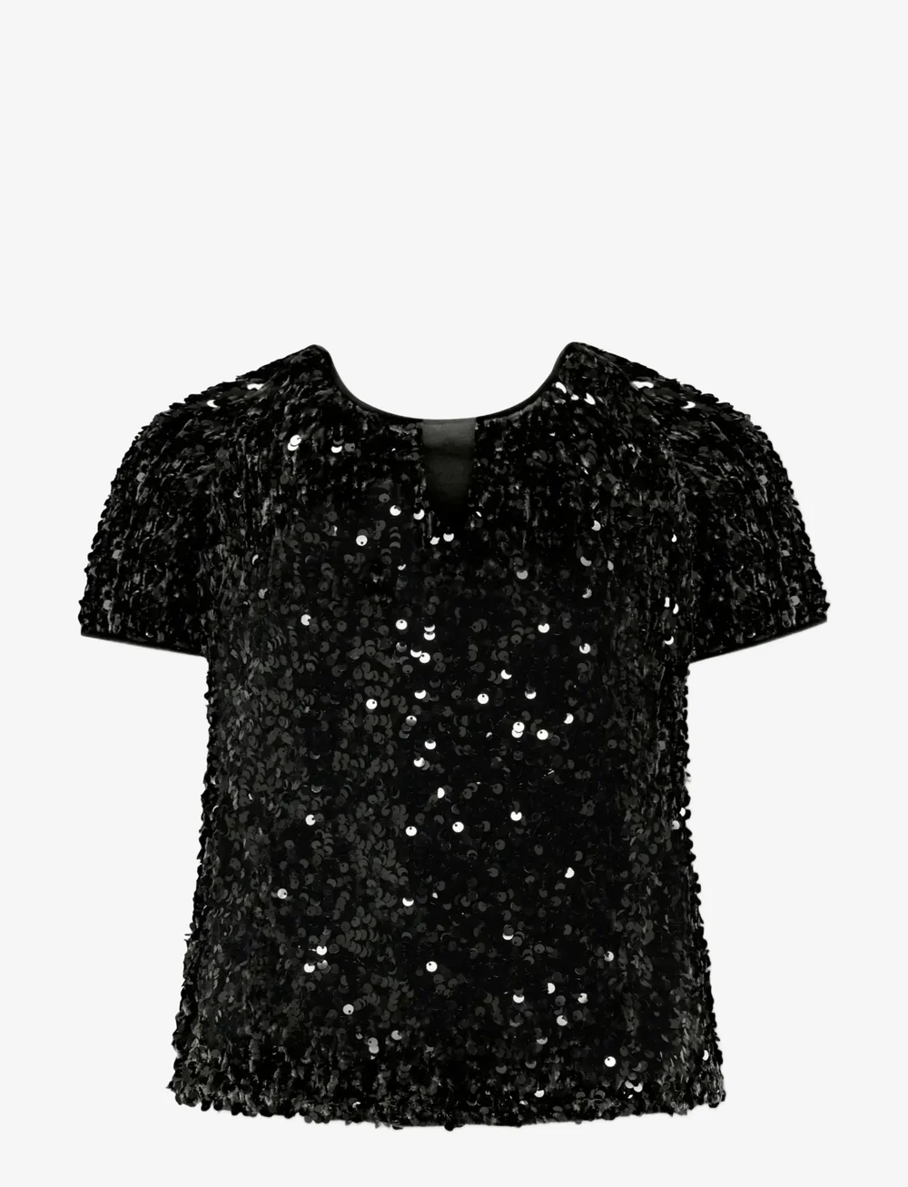 Kids Only - KOGCONFIDENCE LIFE SEQUIN S/S TOP JRS - kurzärmelige - black - 1