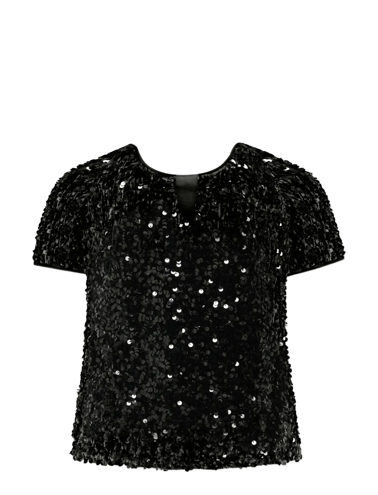 Kids Only - KOGCONFIDENCE LIFE SEQUIN S/S TOP JRS - kurzärmelige - black - 1