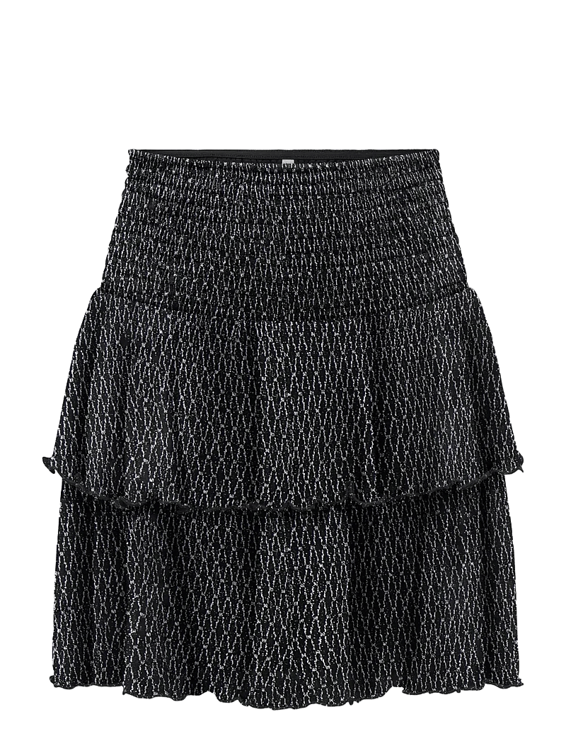 Kids Only - KOGQUEEN GLITTER LAYERED SKIRT BF JRS - kurze röcke - black - 0