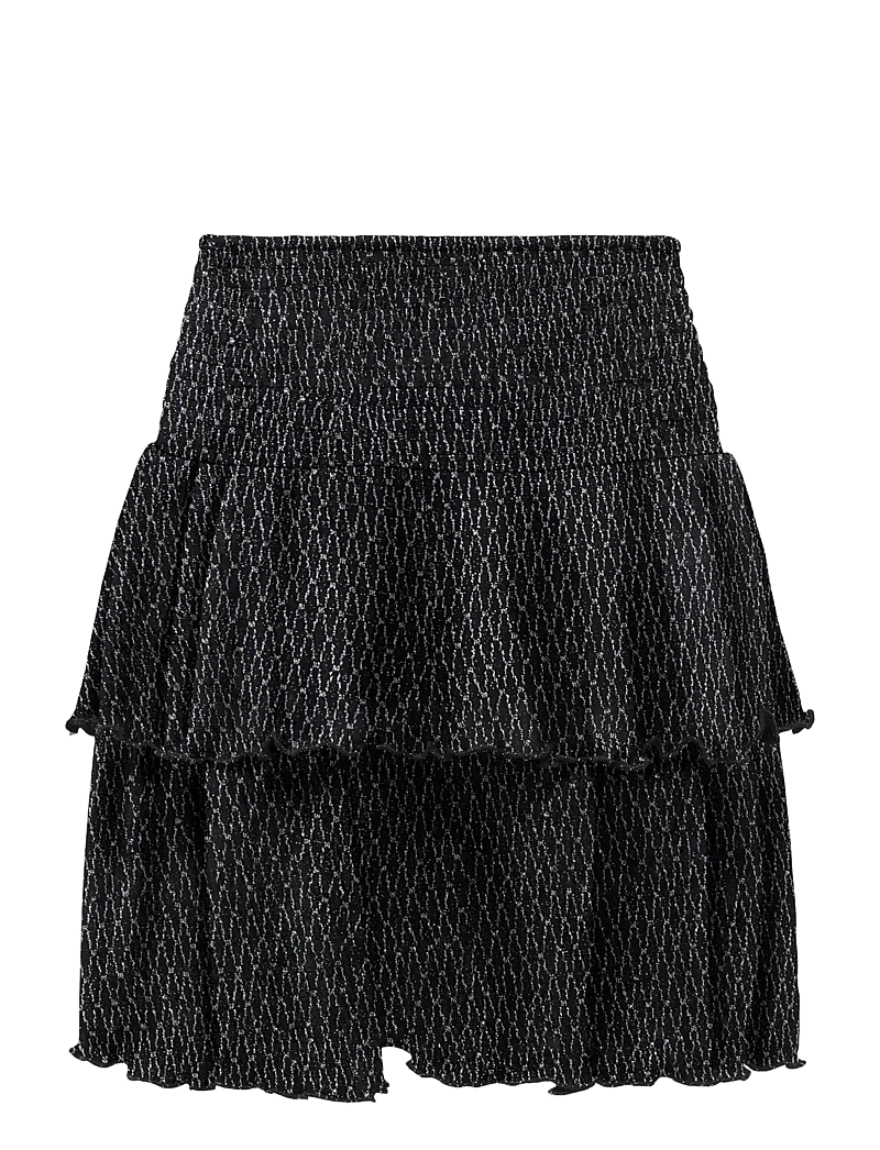 Kids Only - KOGQUEEN GLITTER LAYERED SKIRT BF JRS - kurze röcke - black - 1