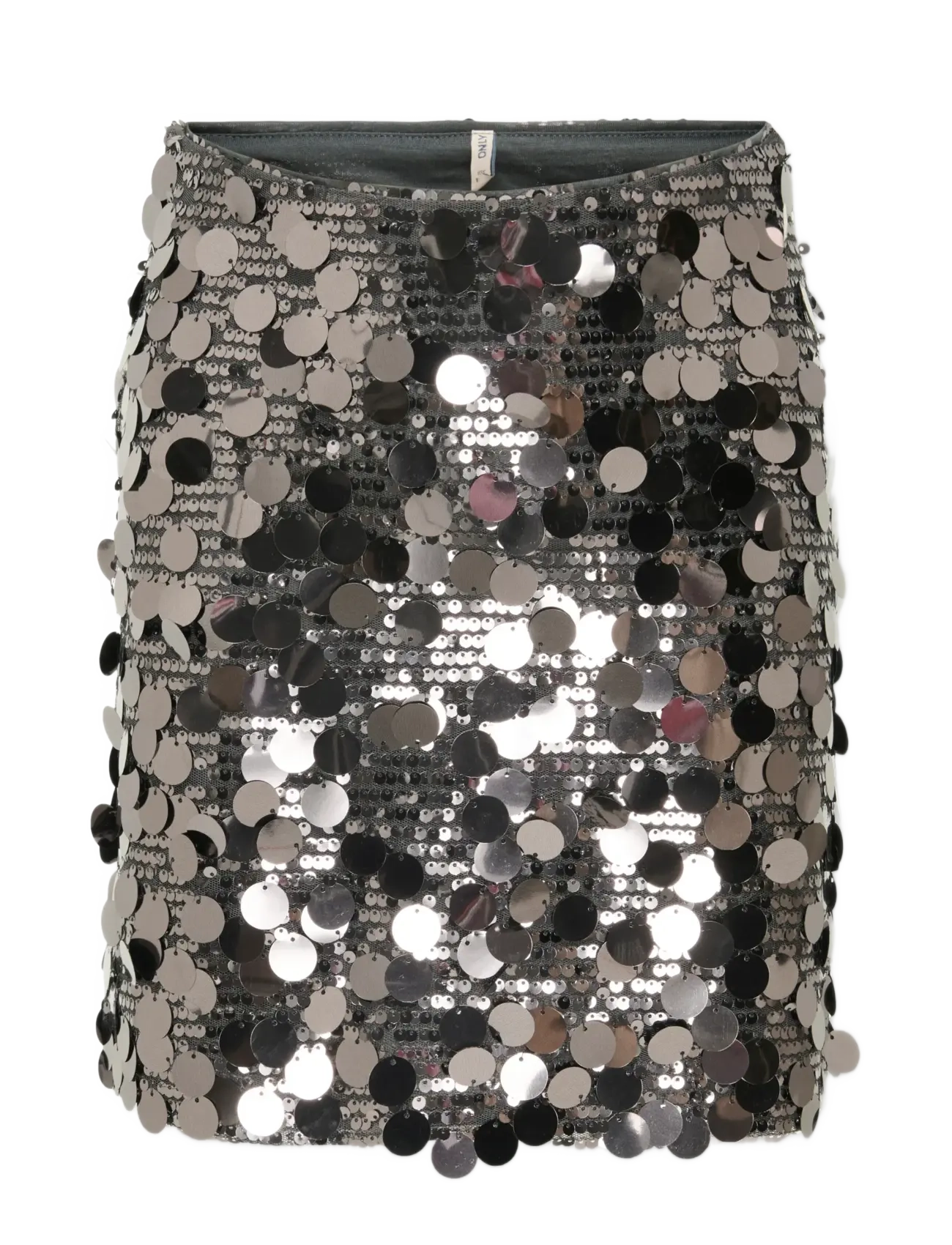 KOGJADEL SEQUINS SKIRT WVN - ASPHALT
