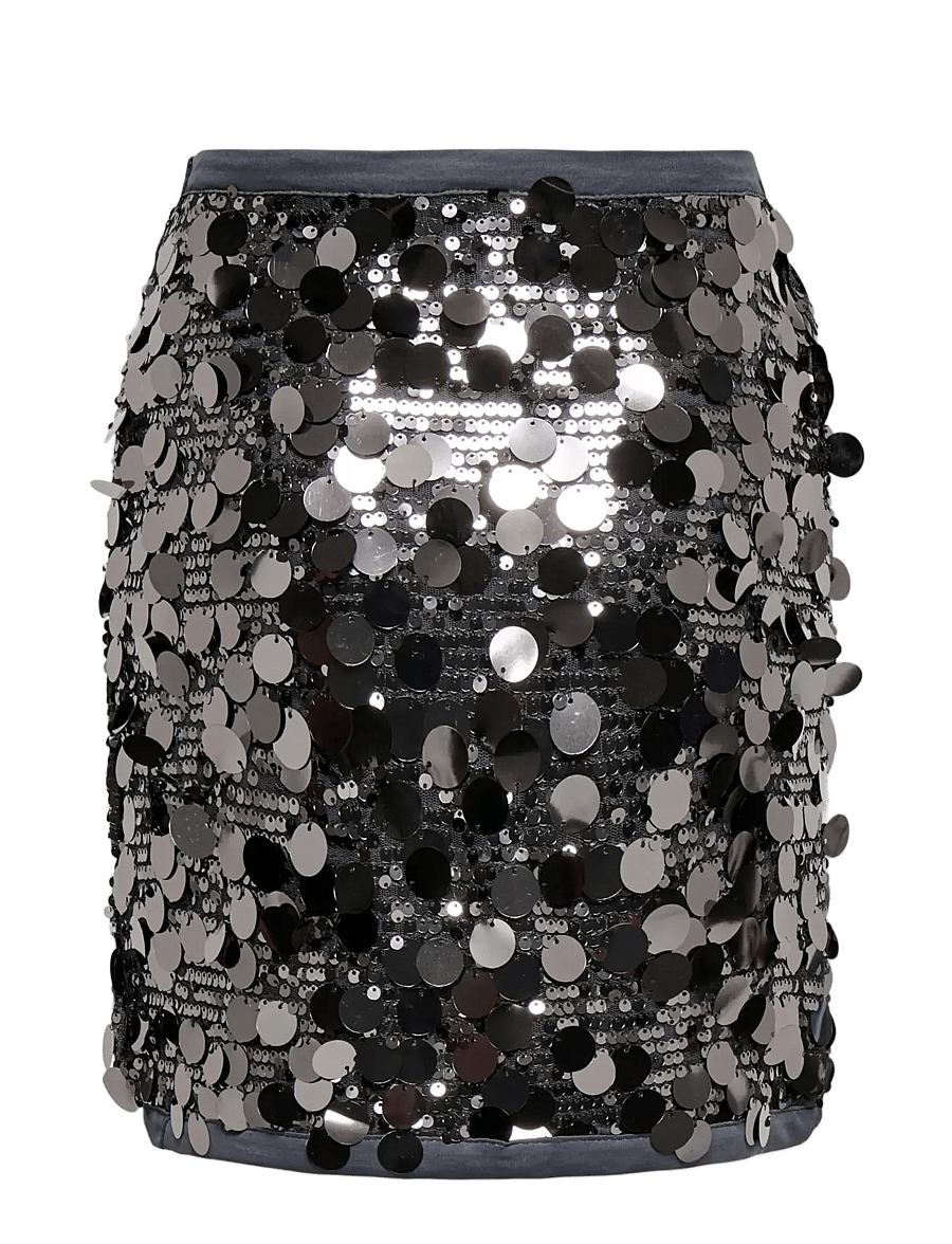 Kids Only - KOGJADEL SEQUINS SKIRT WVN - korte nederdele - asphalt - 1