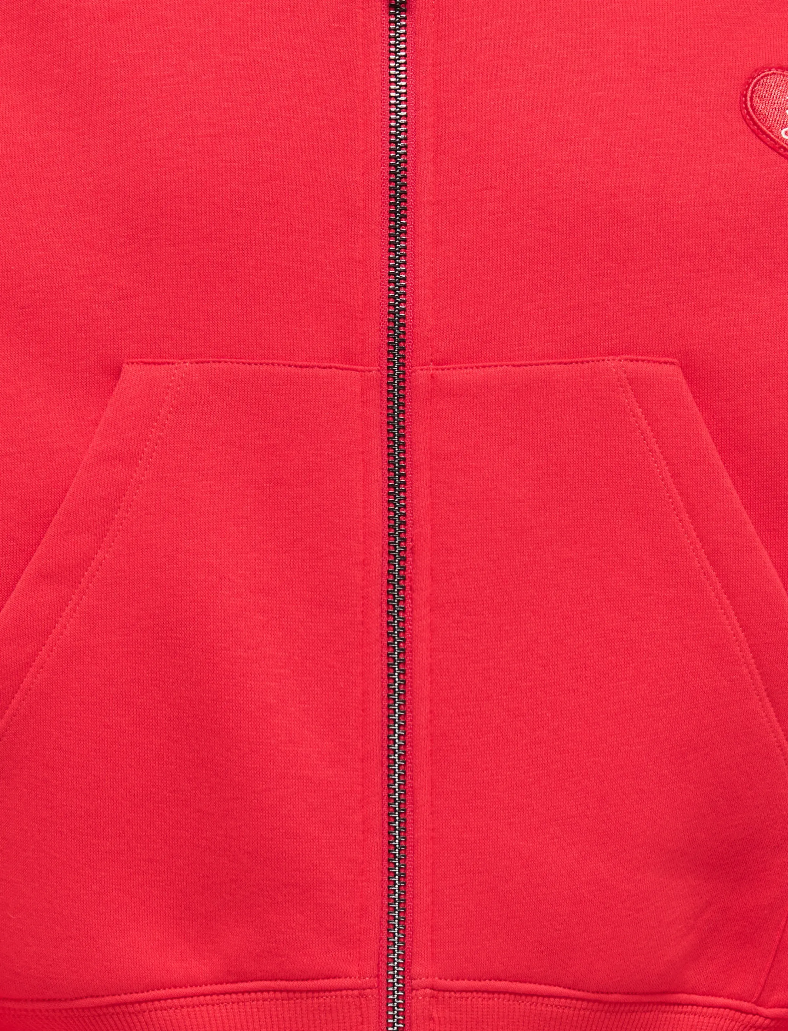 Kids Only - KOGEVISA L/S ZIP HOOD OVS SWT - high risk red - 2