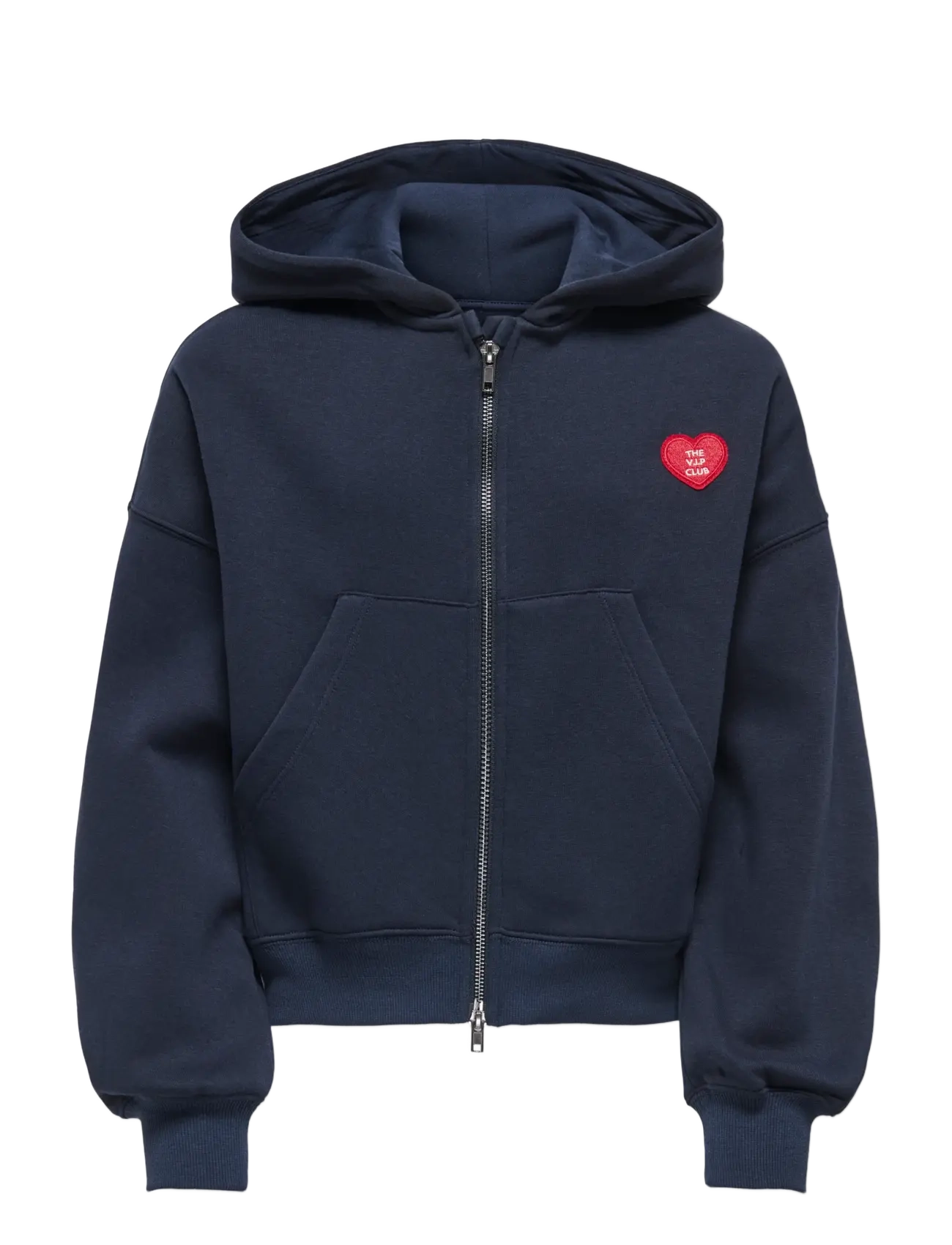 Kids Only KOGEVISA L/S ZIP HOOD OVS SWT - Kläder - NIGHT SKY / navy