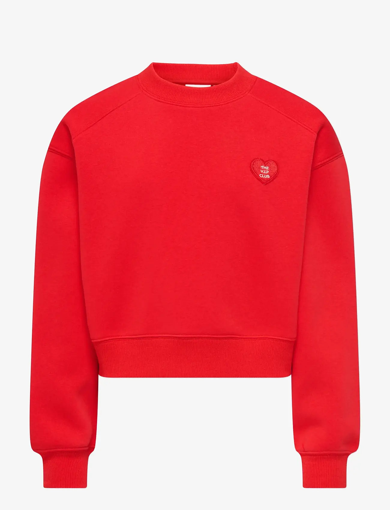 Kids Only - KOGEVISA L/S O-NECK SHORT SWT - sweatshirts - high risk red - 0