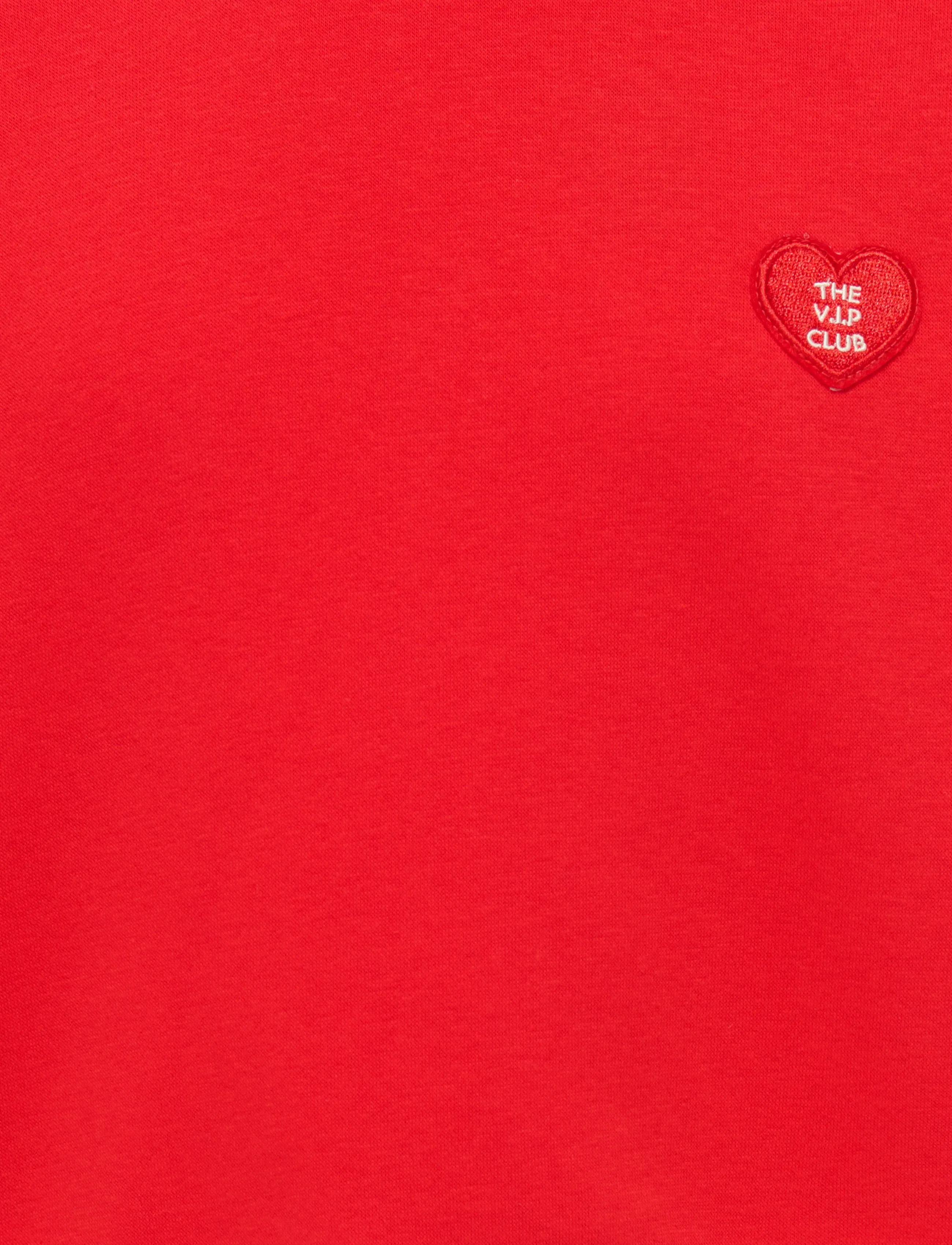 Kids Only - KOGEVISA L/S O-NECK SHORT SWT - sweatshirts - high risk red - 2