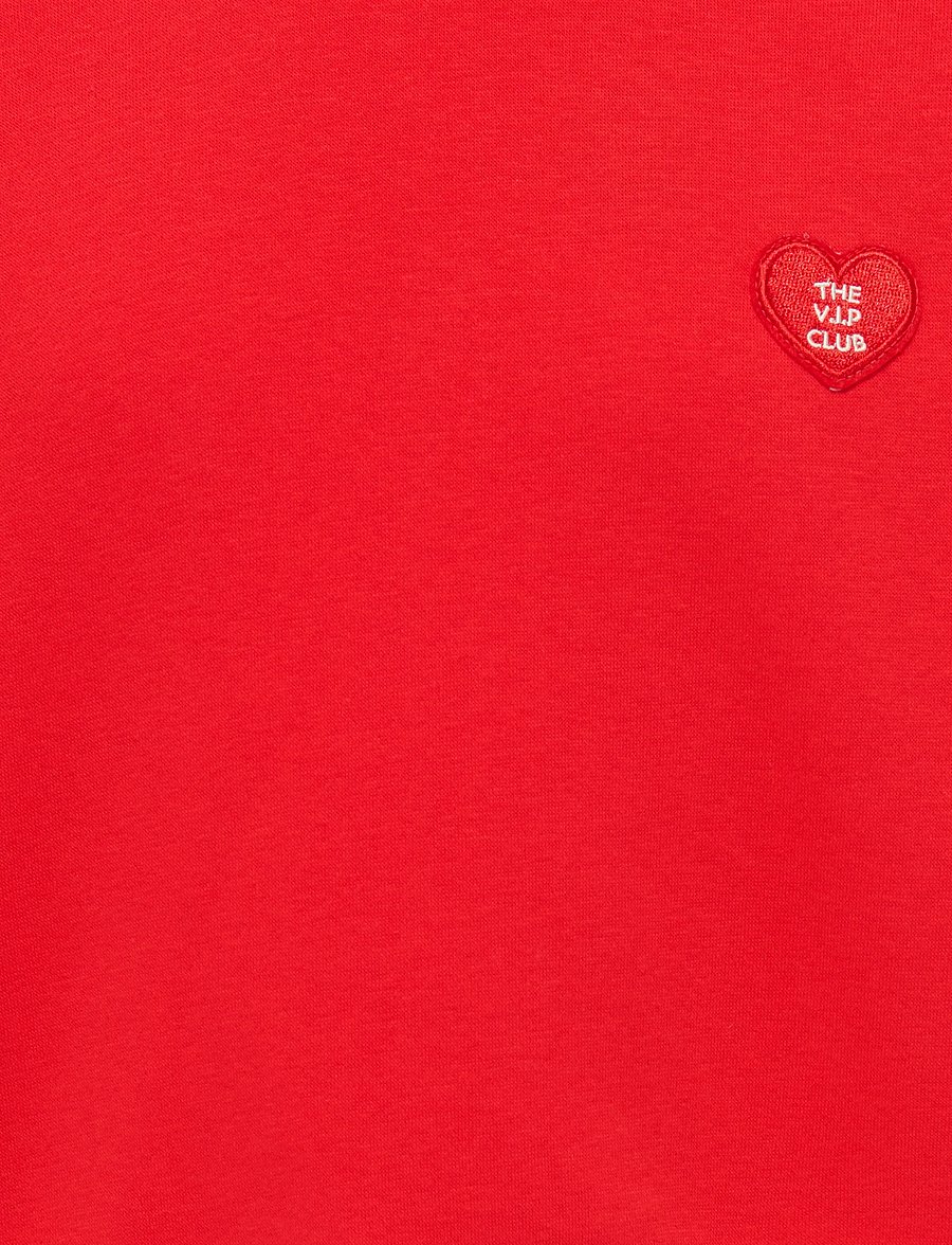Kids Only - KOGEVISA L/S O-NECK SHORT SWT - sweatshirts - high risk red - 2