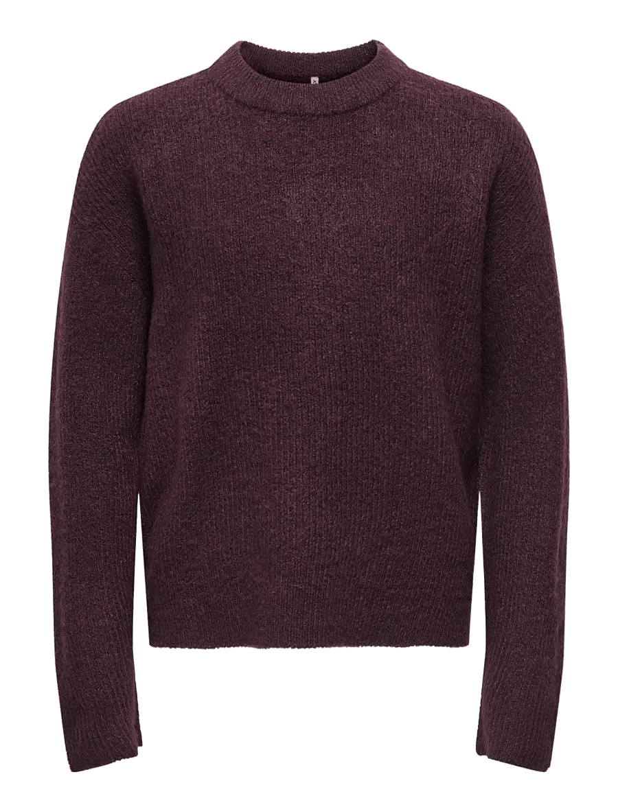 Kids Only - KOGCAMILLA O-NECK L/S PULLOVER KNT - pullover - winetasting - 0