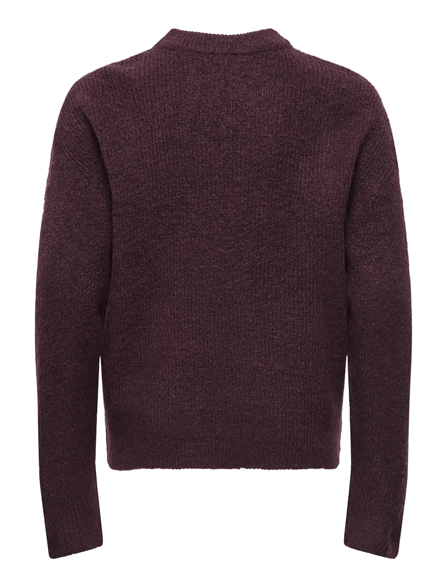 Kids Only - KOGCAMILLA O-NECK L/S PULLOVER KNT - pullover - winetasting - 1