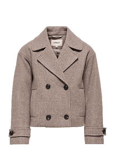 Kids Only KOGADINA LIFE LS A-SHAPE PEACOAT JKT OTW - Jackets - TAUPE GRAY / grey