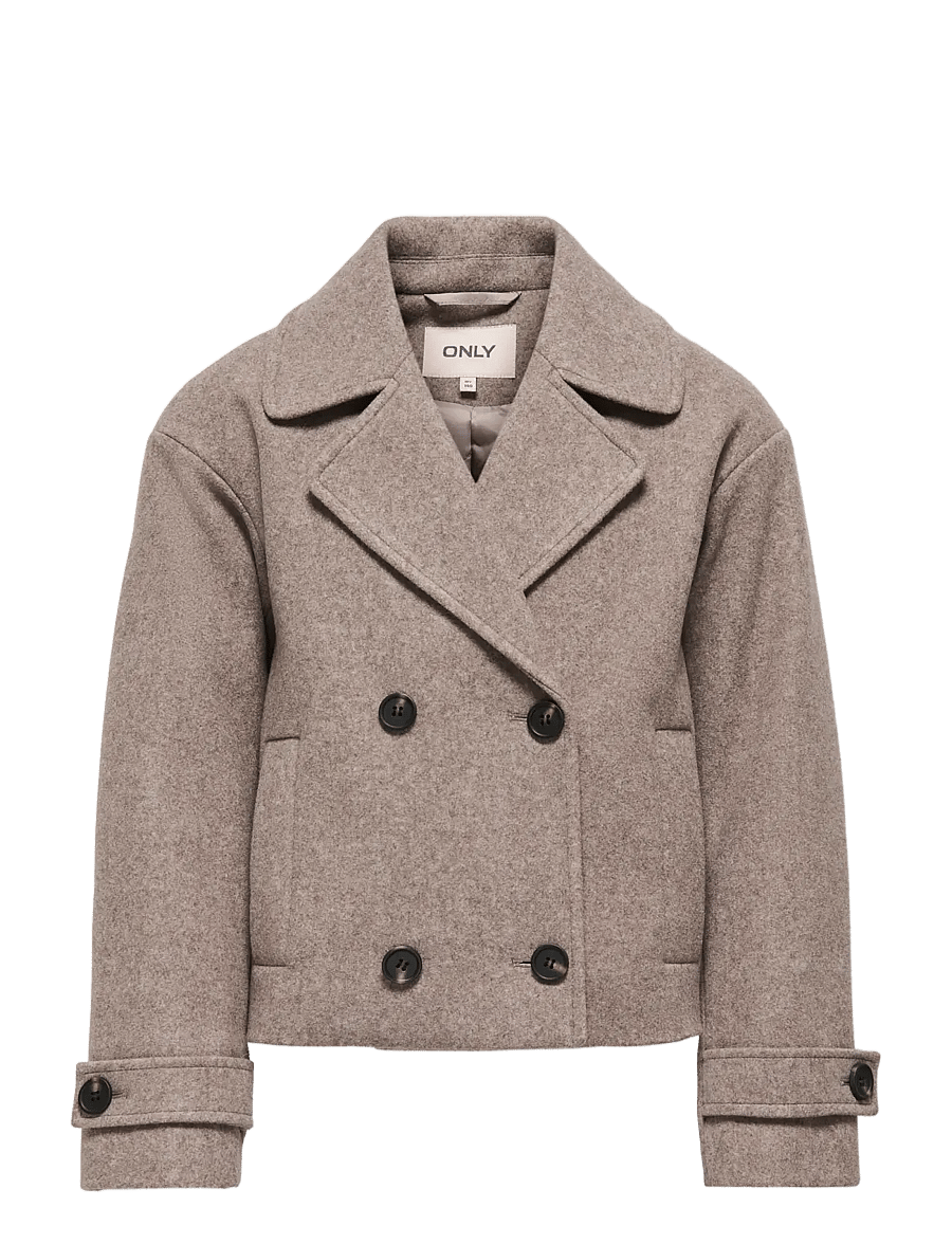 Kids Only - KOGADINA LIFE LS A-SHAPE PEACOAT JKT OTW - frakker - taupe gray - 0