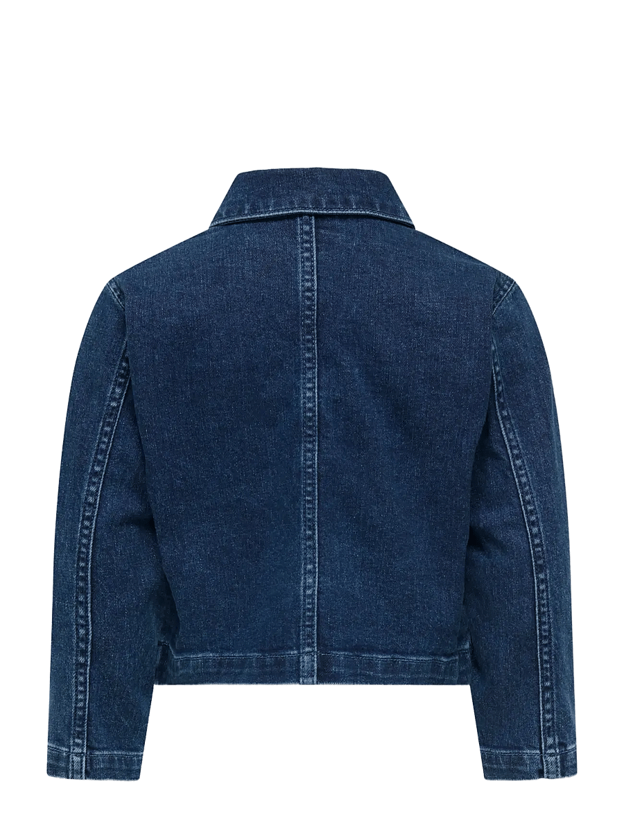 Kids Only - KMGOFELIA HEART JACKET DNM TAI - gallajakkar - dark blue denim - 2