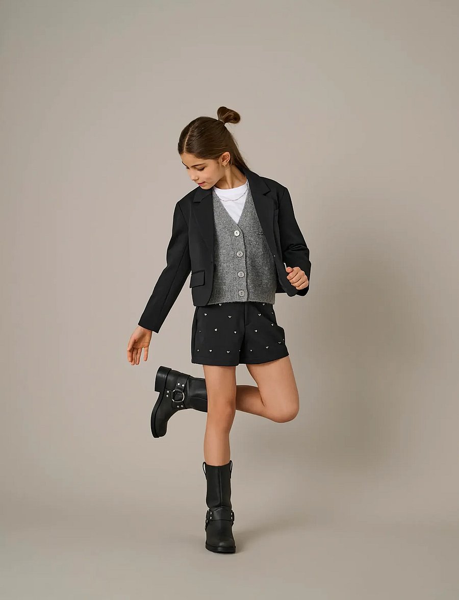 Kids Only - KOGCORINNE LIFE S/L 2 IN 1 VEST KNT - ensembles avec t-shirt à manches courtes - medium grey melange - 0