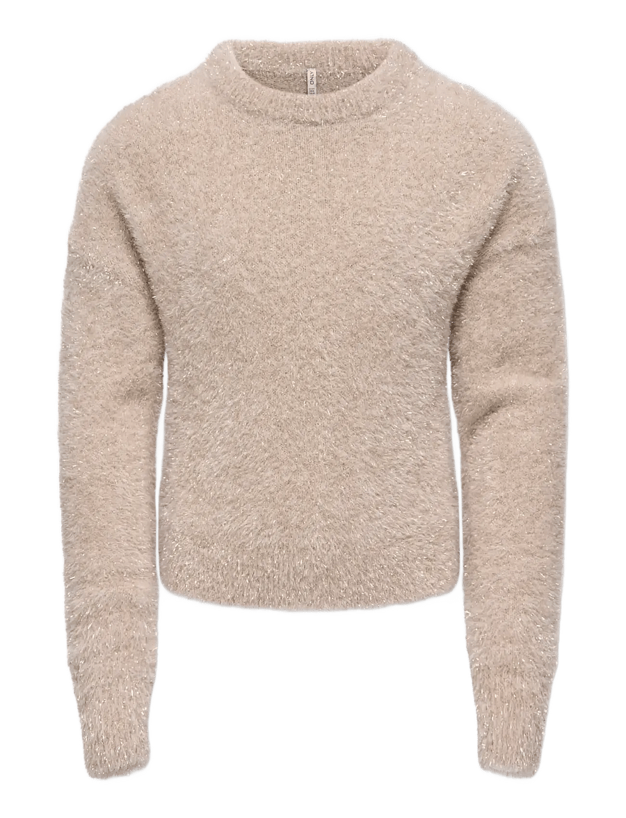 Kids Only - KOGPIUMO GLITTER L/S O-NECK KNT - pullover - whitecap gray - 0