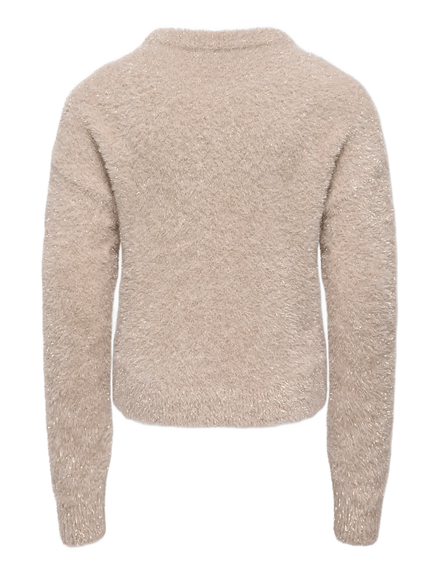 Kids Only - KOGPIUMO GLITTER L/S O-NECK KNT - pullover - whitecap gray - 1