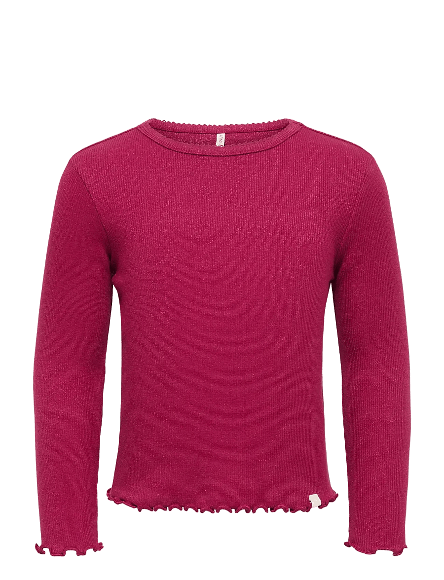 Kids Only - KMGTRINNY L/S PARTY ONECK TOP JRS - rumba red - 0
