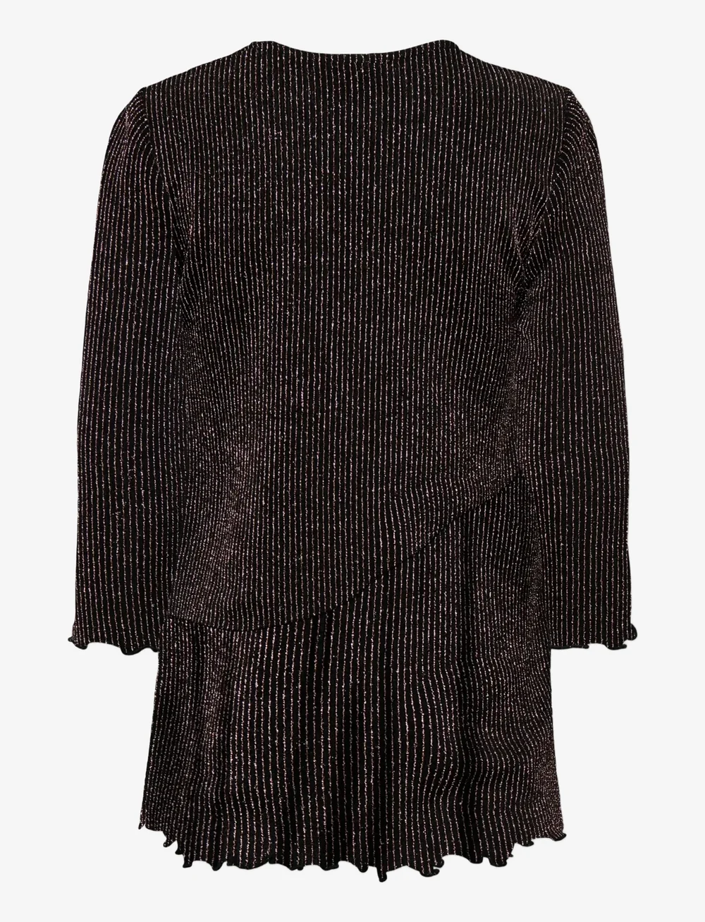 Kids Only - KMGQUEEN L/S O-NECK GLITTER DRESS BF JRS - langärmelige freizeitkleider - black - 1