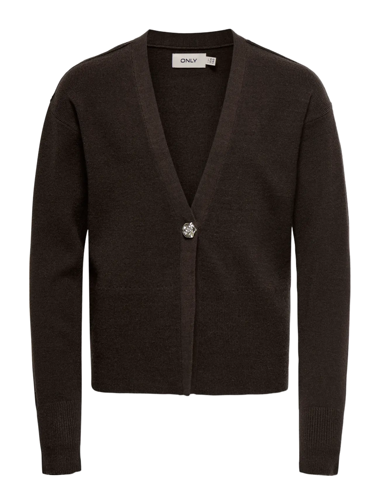 Kids Only Kogkatia Ls Bling Cardigan Knt, 122-128, Knitwear, Braun - Cardigans, Kinder