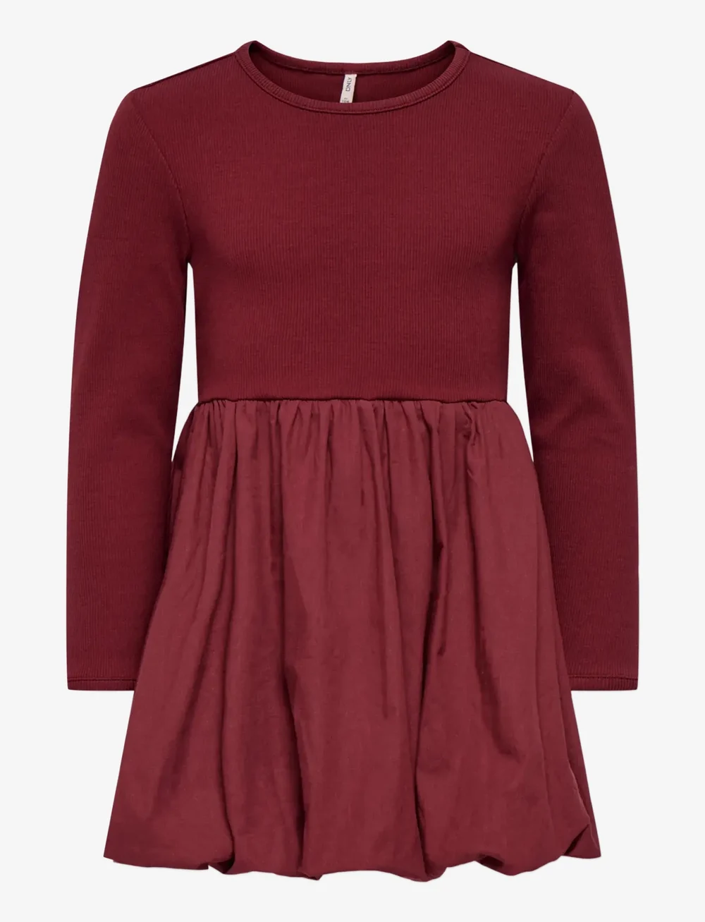 Kids Only - KMGTRINNY SLD LS BAL DRESS JRS NOOS - långärmade vardagsklänningar - cabernet - 1