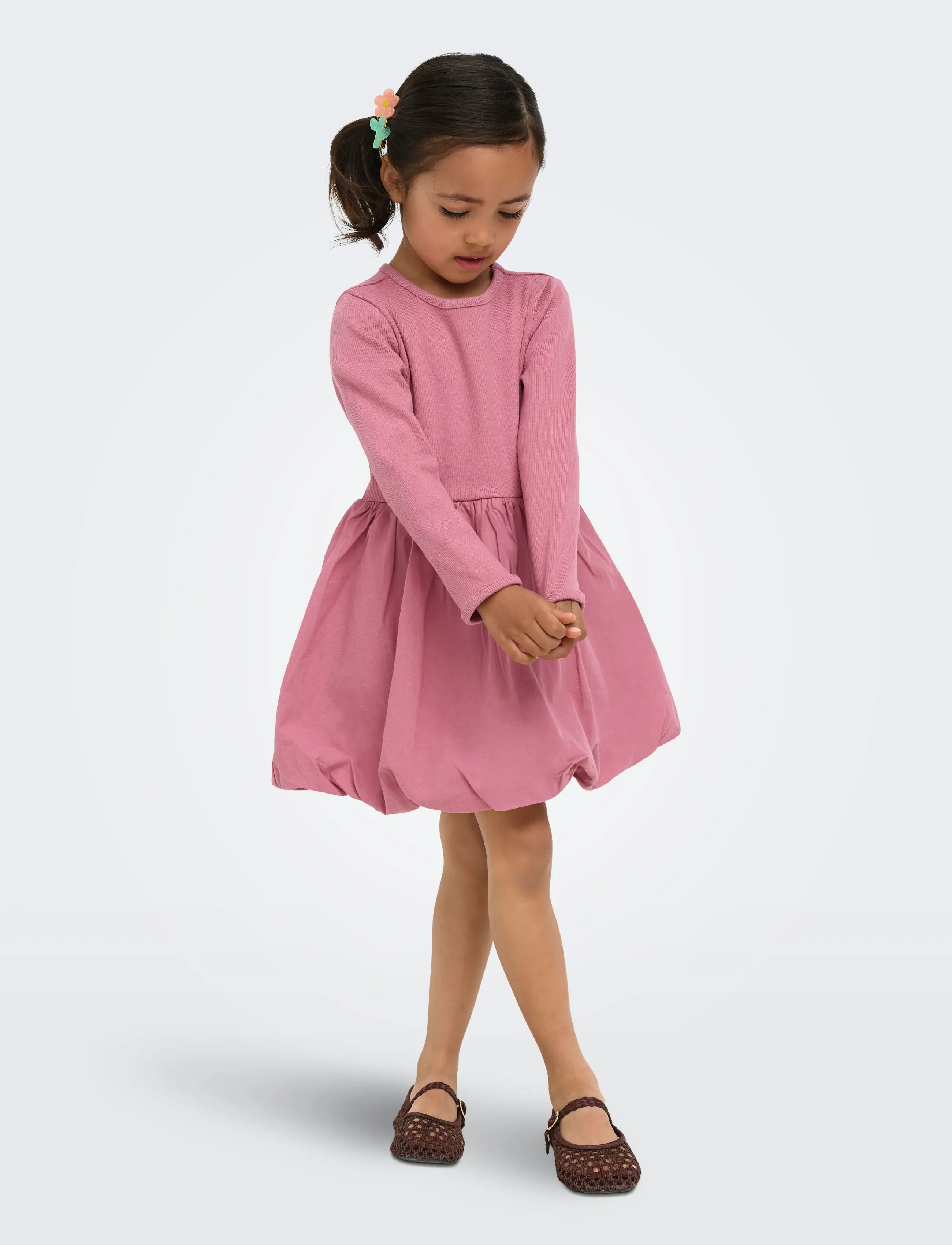 Kids Only KMGTRINNY SLD LS BAL DRESS JRS NOOS - Kjoler & Nederdele - HEATHER ROSE / pink/rose